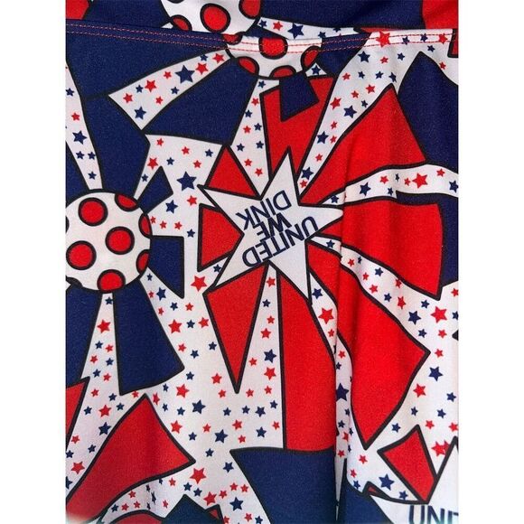 Pickleball Bella Women's XL Skort Stars Red White Blue A-Line Short - Picture 3 of 9